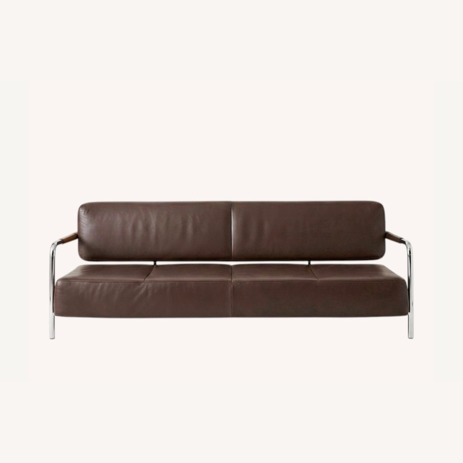 Vitra Visavis Dark Brown Leather 3+ Seater Sofa - image-5