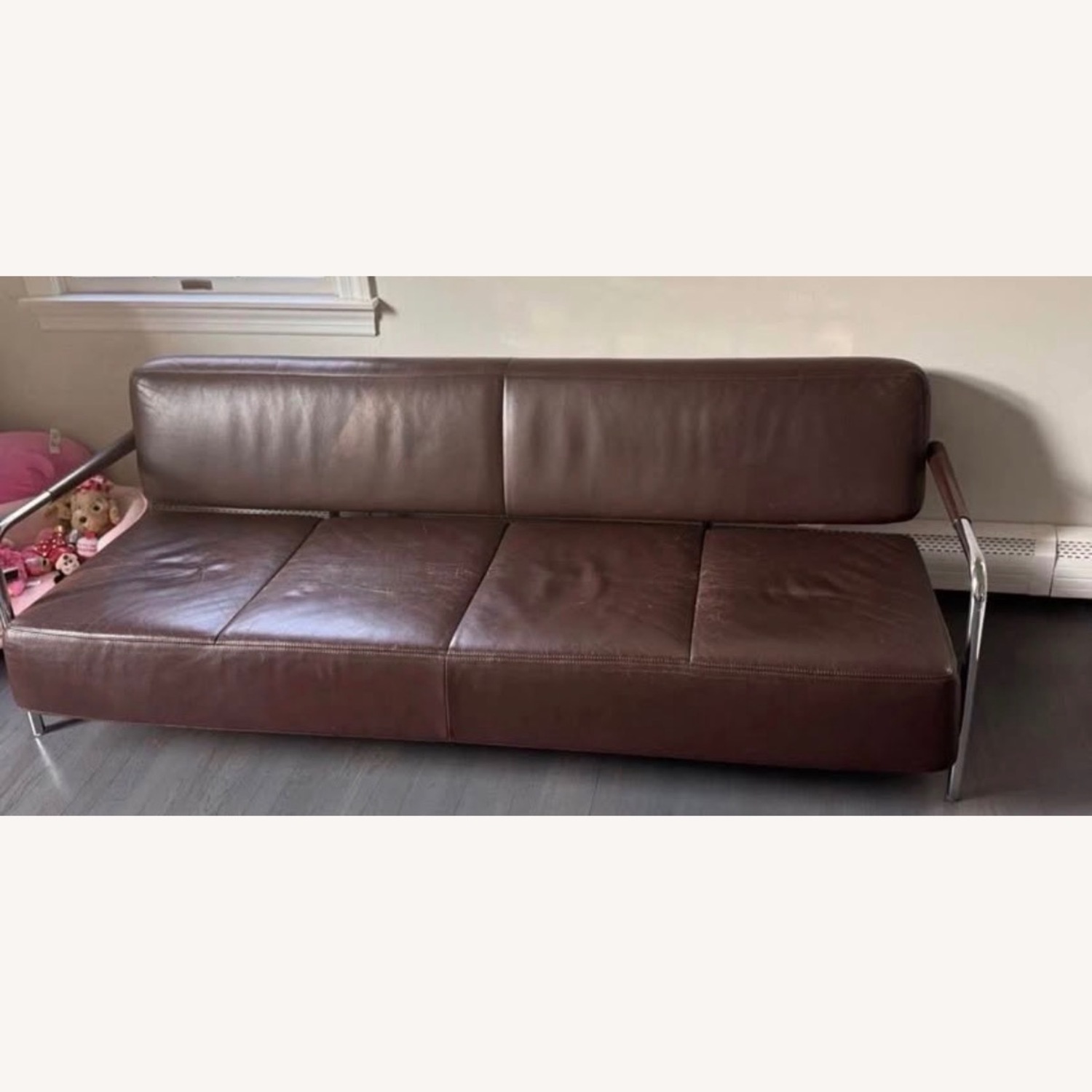 Vitra Visavis Dark Brown Leather 3+ Seater Sofa - image-3