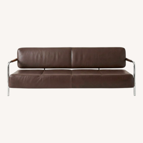 Used Vitra Visavis Dark Brown Leather 3+ Seater Sofa for sale on AptDeco