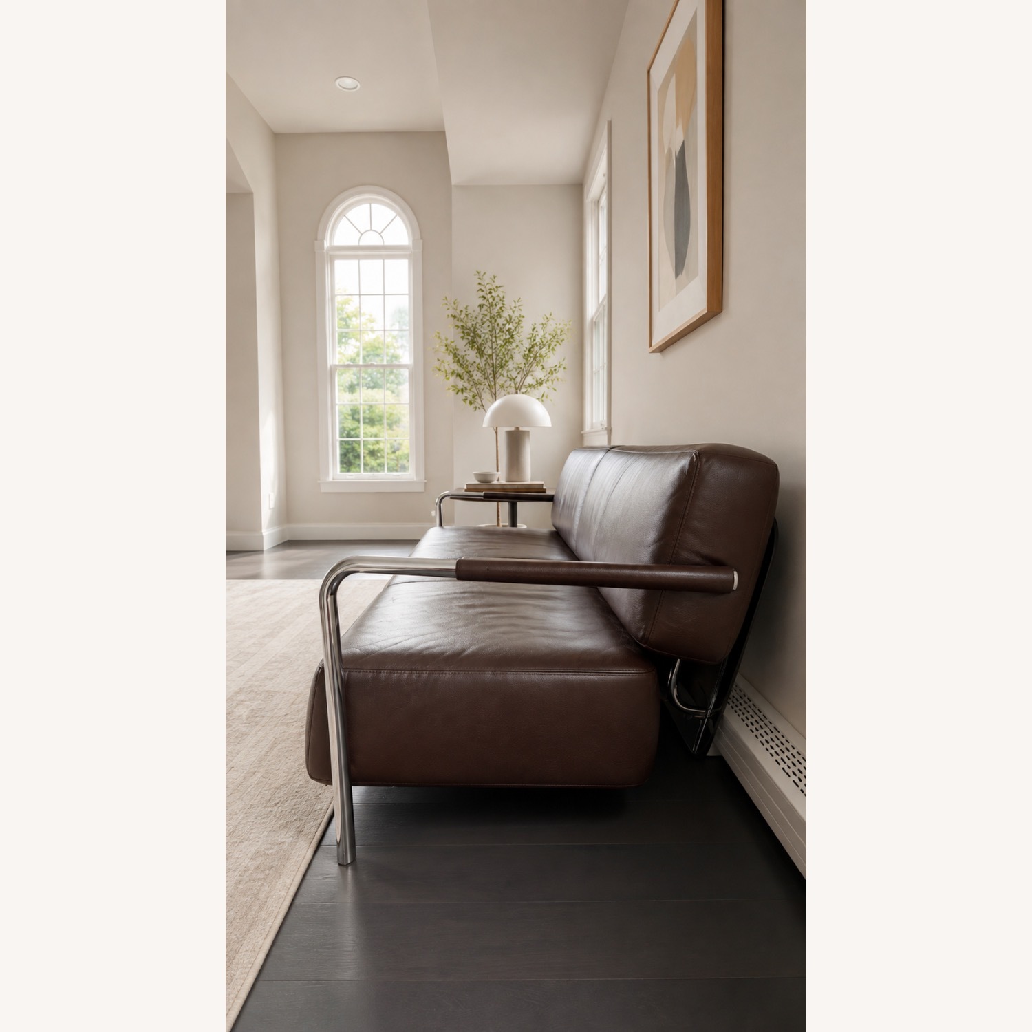 Vitra Visavis Dark Brown Leather 3+ Seater Sofa - image-4