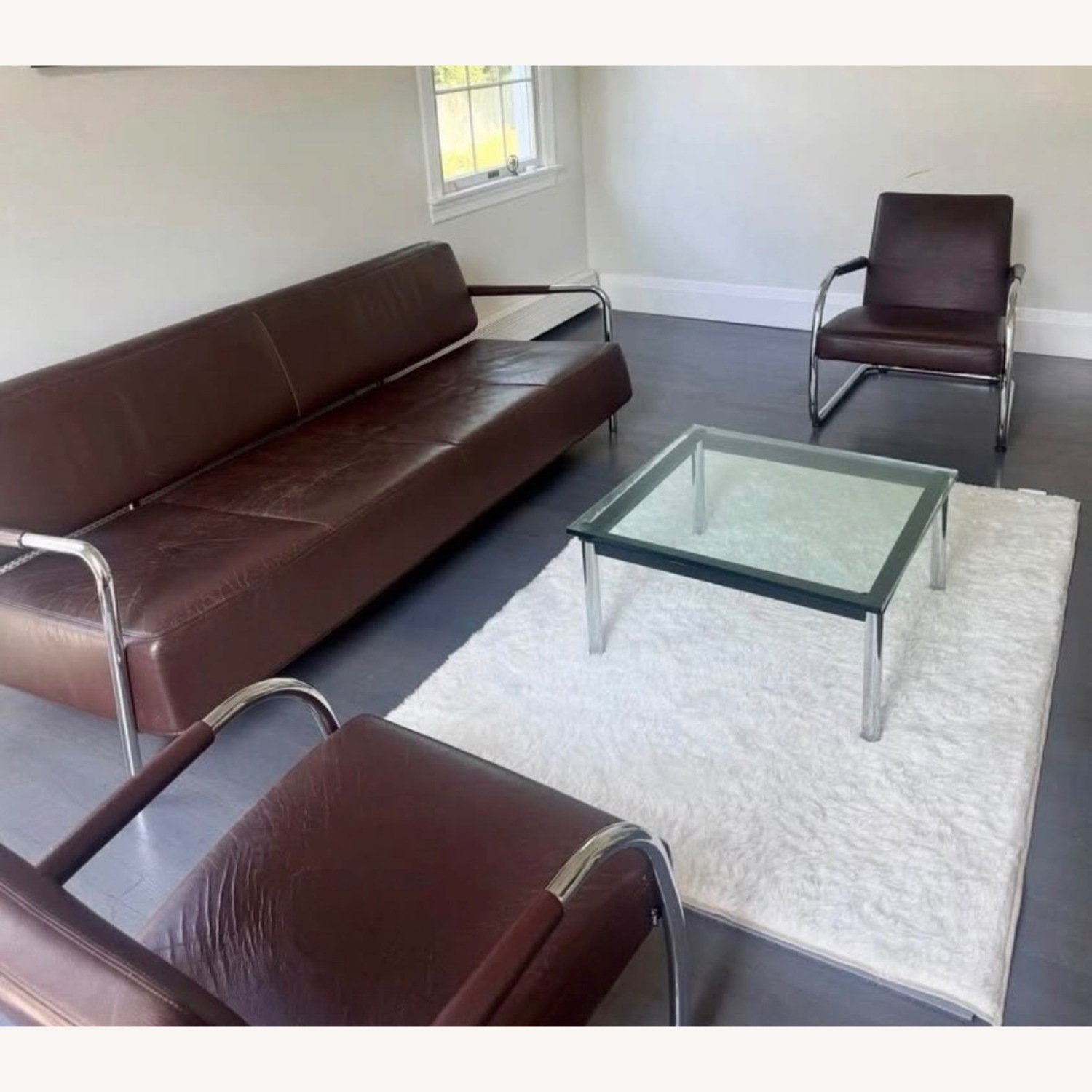 Vitra Visavis Dark Brown Leather 3+ Seater Sofa - image-8