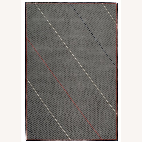Used The Rug Company Repp Stripe Silk/Wool Area Rug for sale on AptDeco