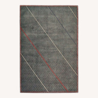 The Rug Company Repp Stripe Silk/Wool Area Rug