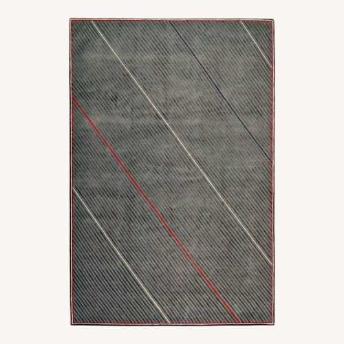 Used The Rug Company Repp Stripe Silk/Wool Area Rug for sale on AptDeco