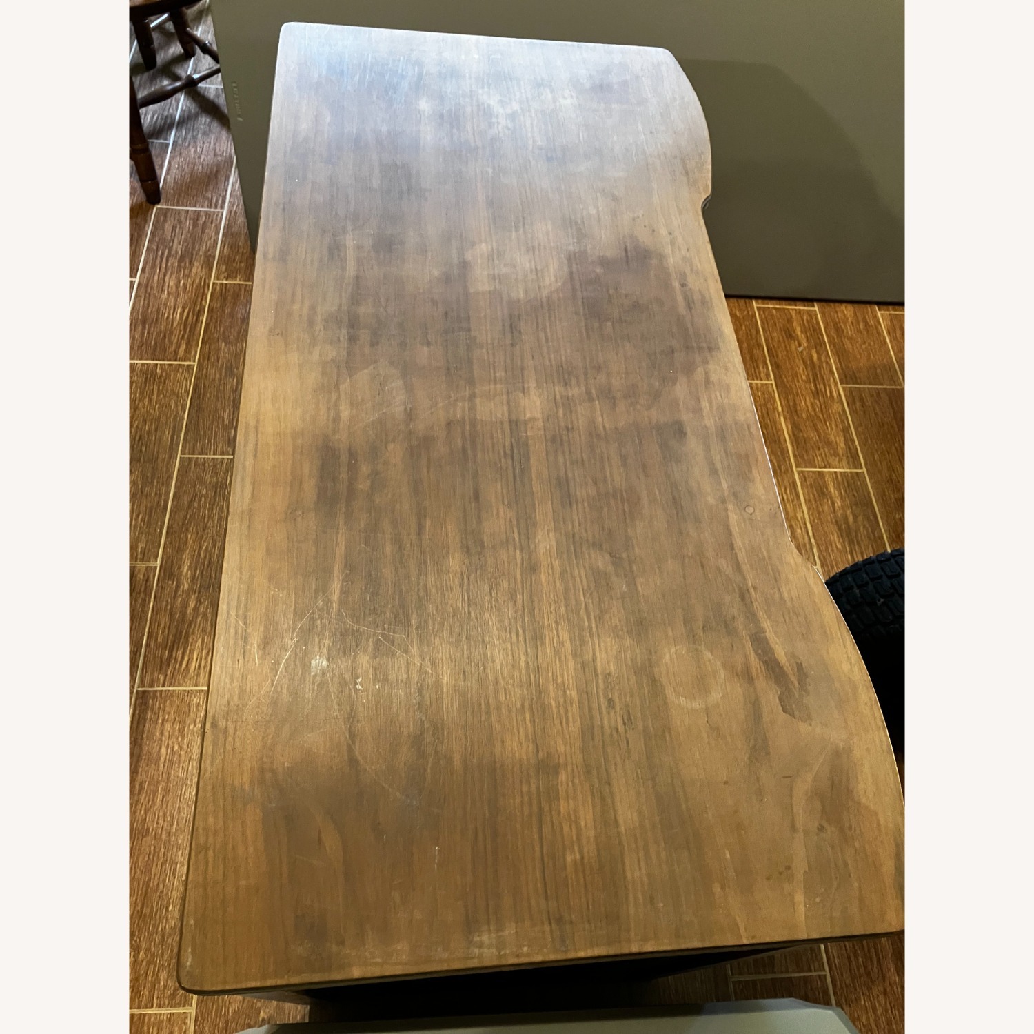 Vintage/Antique Finds Light Brown Wood Desk - image-5