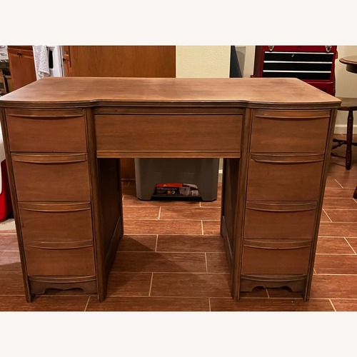 Used Vintage/Antique Finds Light Brown Wood Desk for sale on AptDeco
