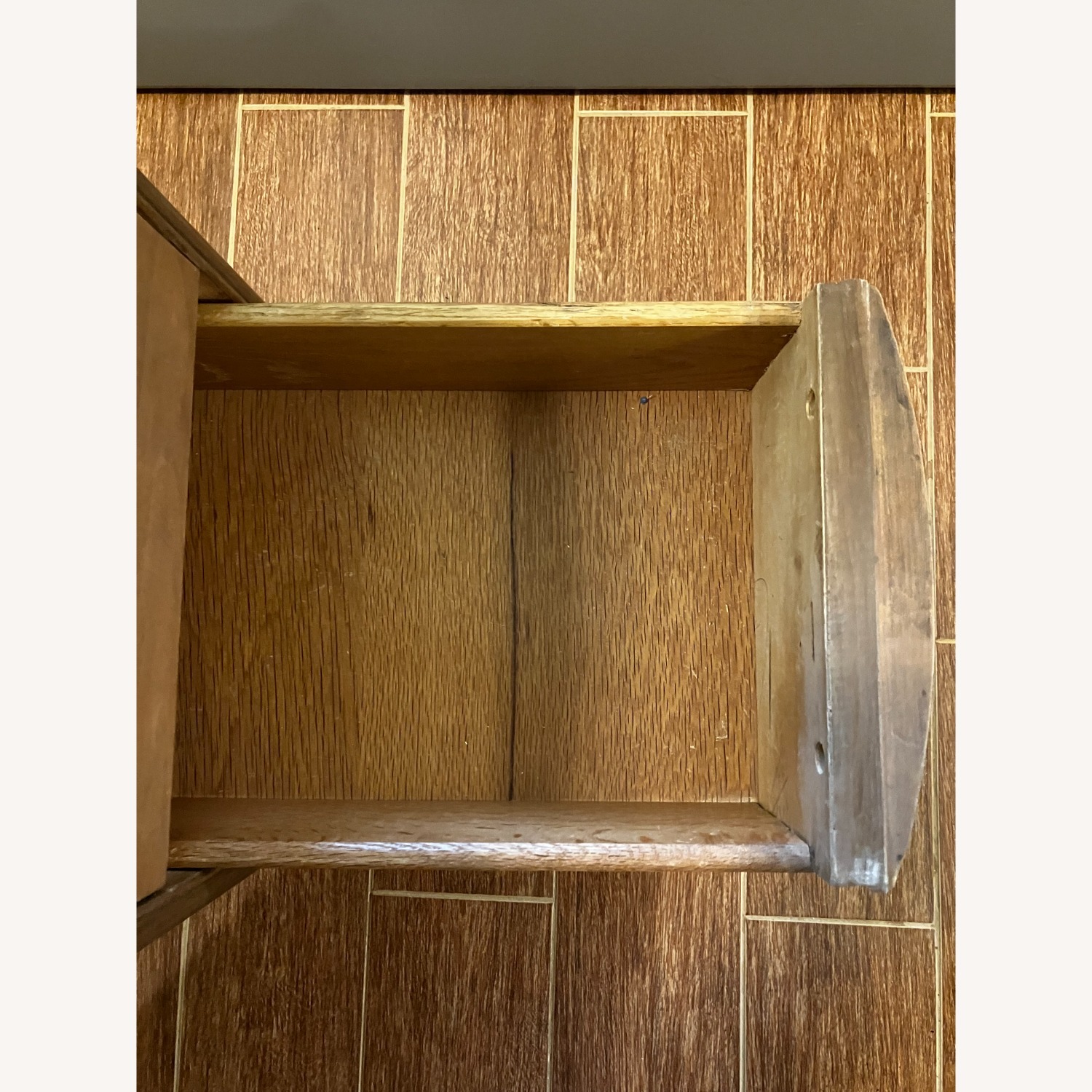 Vintage/Antique Finds Light Brown Wood Desk - image-4