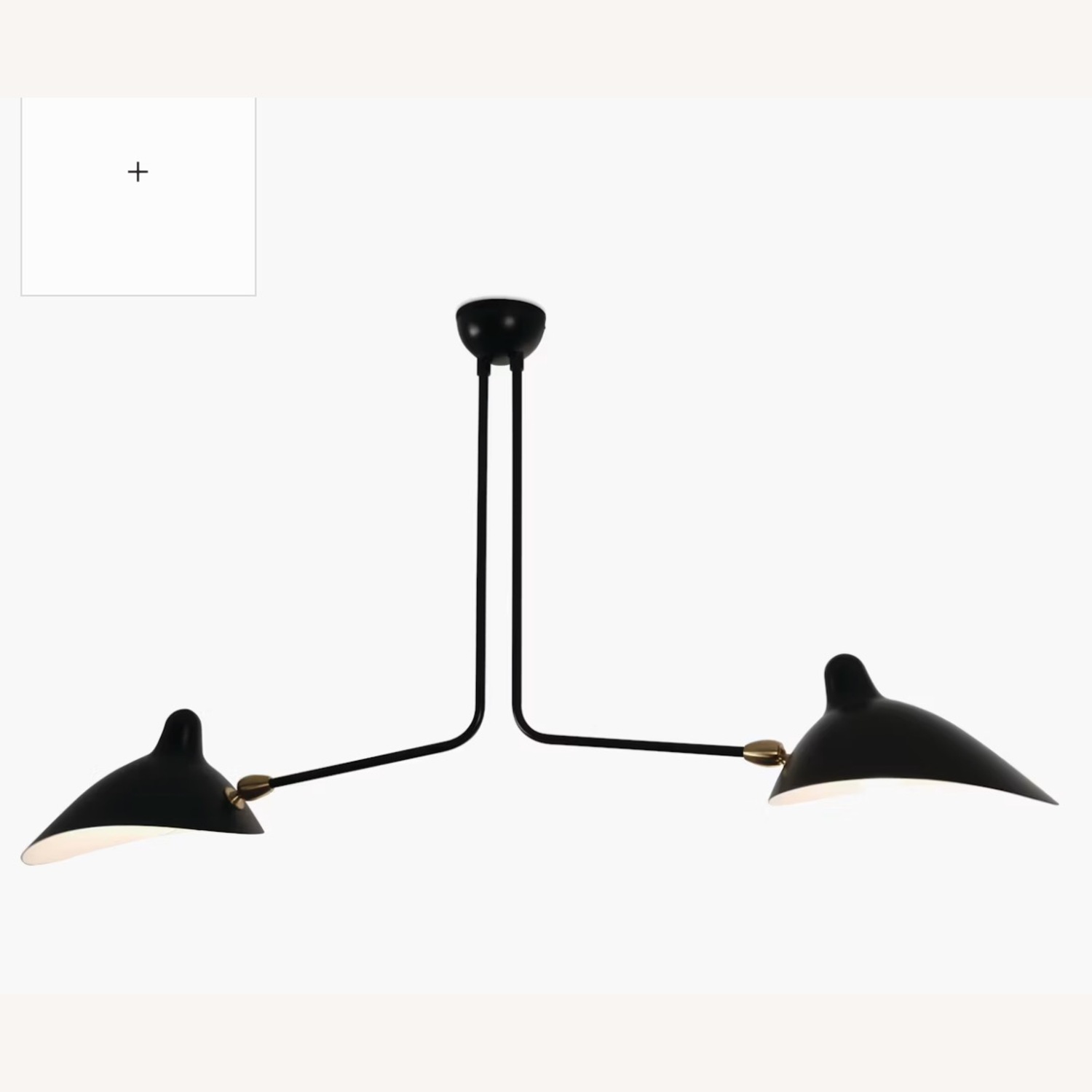 Serge Mouille Ceiling Lamp 2 Arms - image-1
