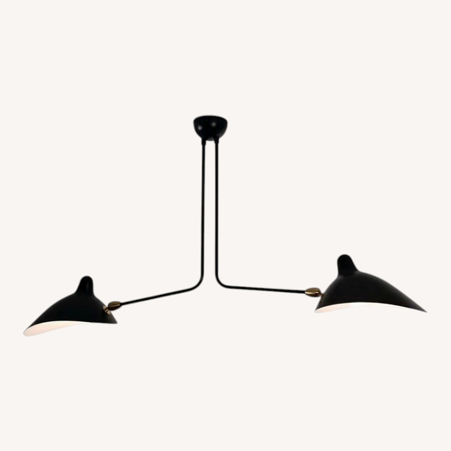 Serge Mouille Ceiling Lamp 2 Arms - image-0