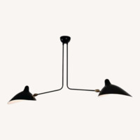 Serge Mouille Ceiling Lamp 2 Arms