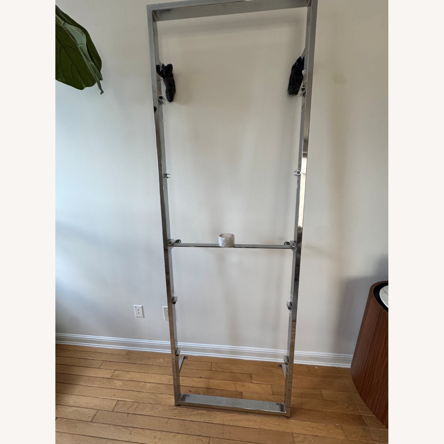 Five-Tier Polished Bookcase With Glass Shelves  - image-2