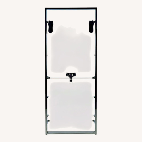 Used Five-Tier Polished Bookcase With Glass Shelves for sale on AptDeco