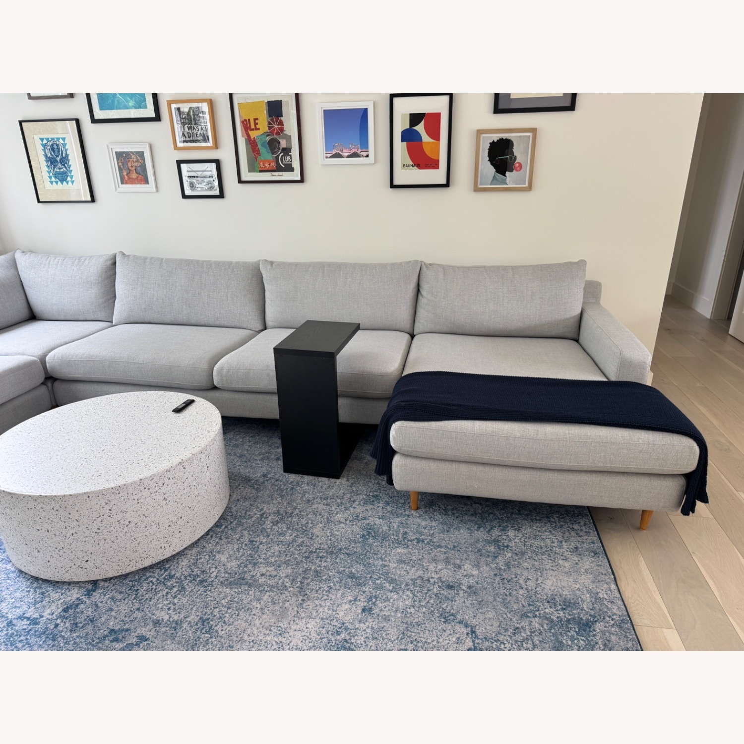 Interior Define Sloan Extra Large Light Gray Sectional - image-3