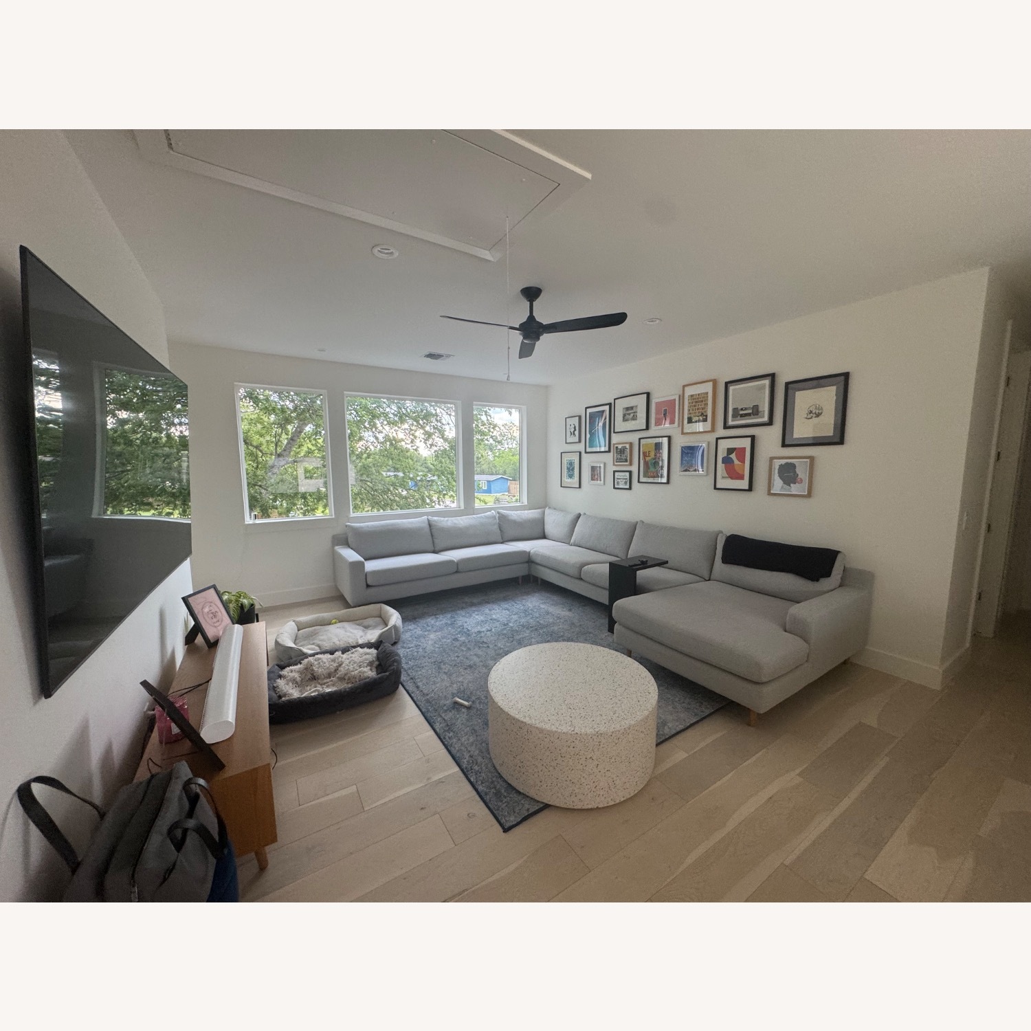 Interior Define Sloan Extra Large Light Gray Sectional - image-1