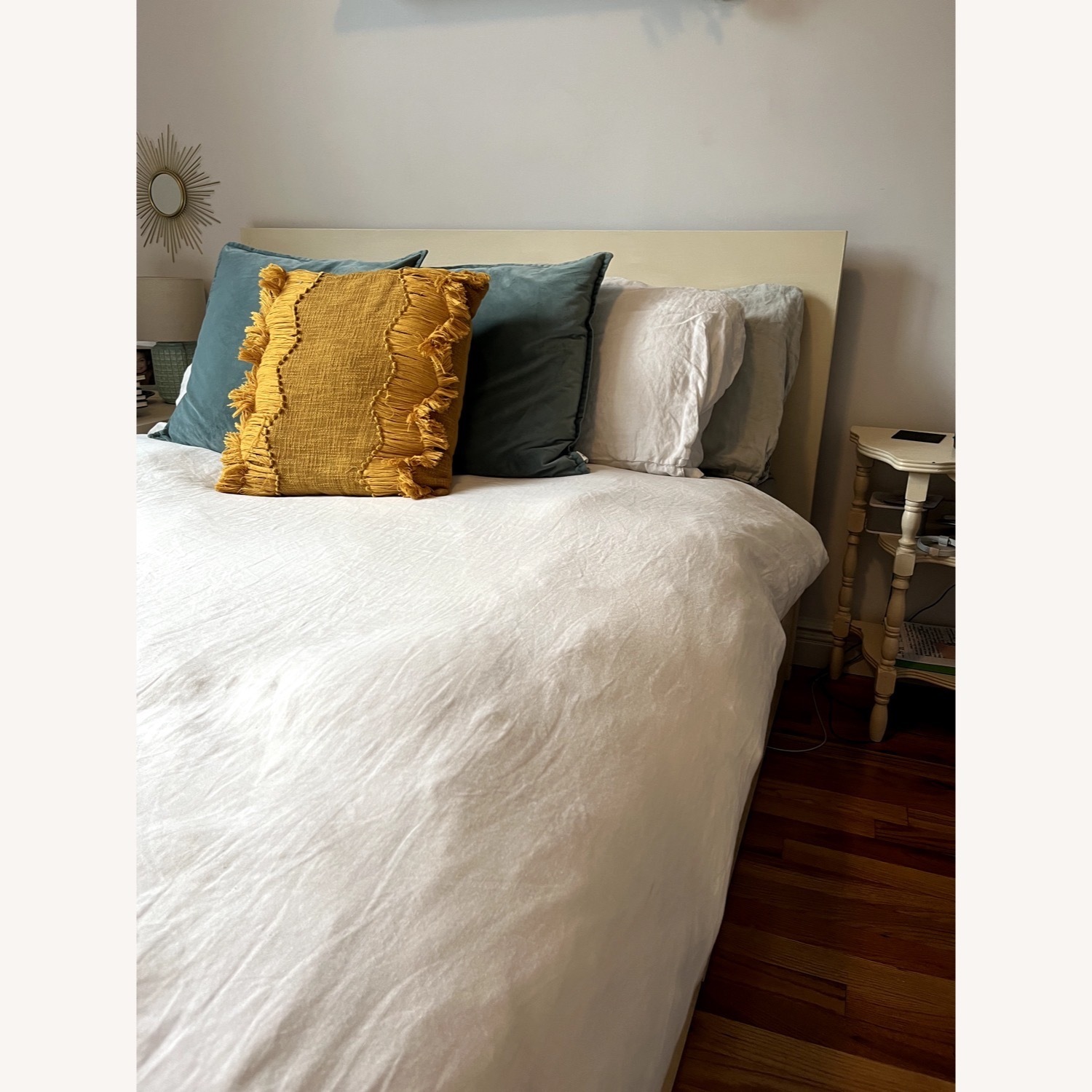 IKEA Painted Malm Full Bed (Cream Chalk Paint) - image-1