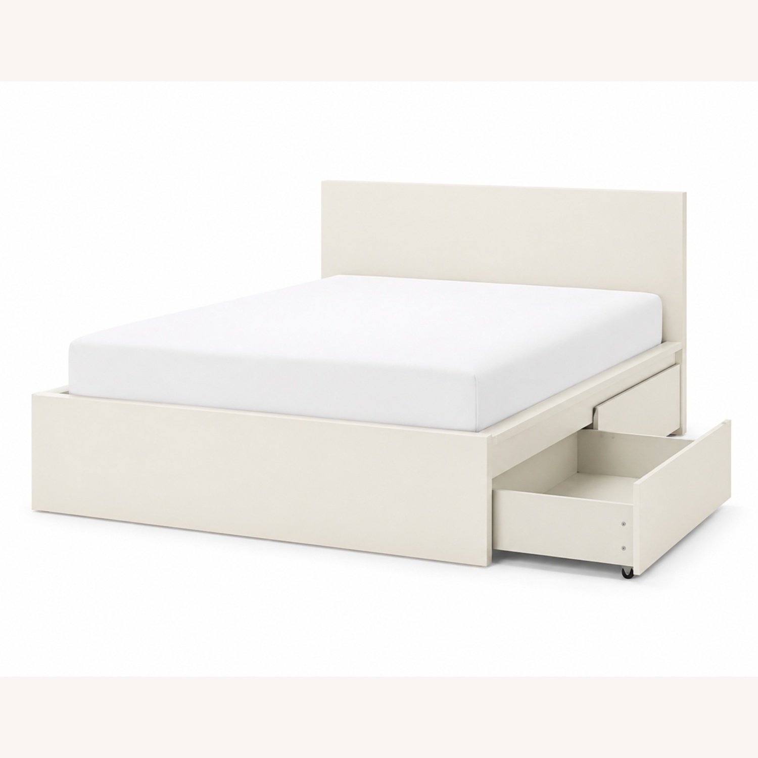 IKEA Painted Malm Full Bed (Cream Chalk Paint) - image-4