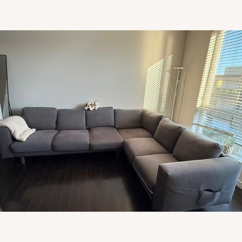 Used Light Gray Fabric 2 Piece Sectional for sale on AptDeco