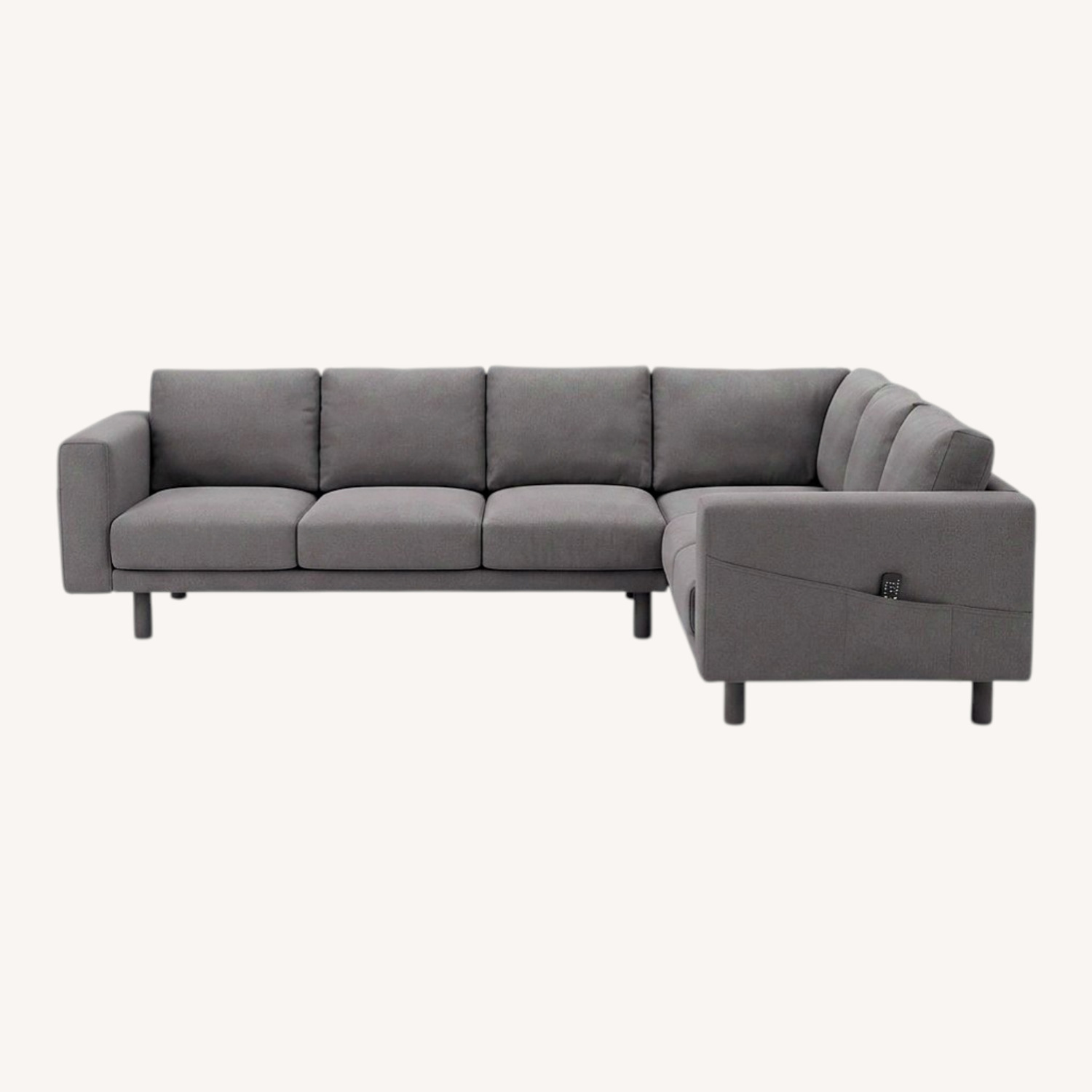 Light Gray Fabric 2 Piece Sectional - image-0