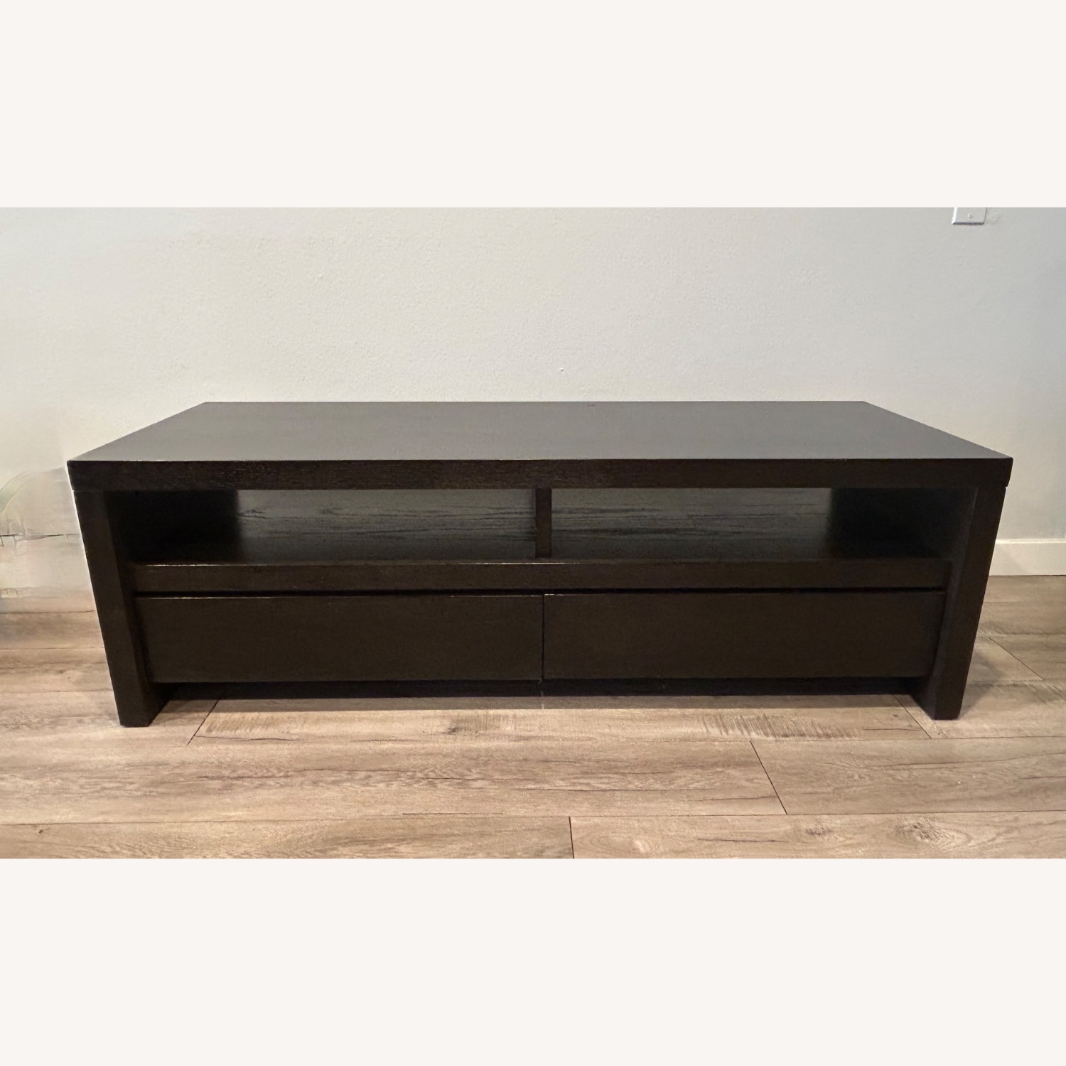 West Elm Dark Brown Wood Wall Unit - image-7