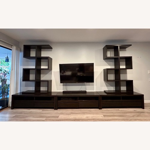 Used West Elm Dark Brown Wood Wall Unit for sale on AptDeco
