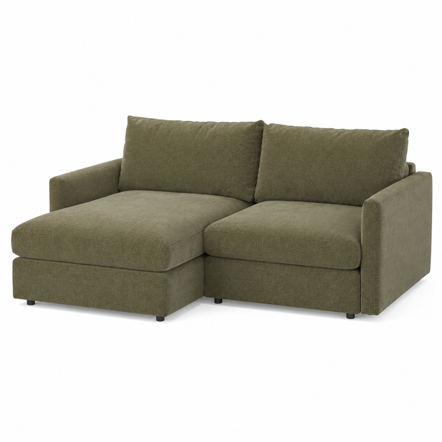 Crate & Barrel Lounge Fabric Olive 2 Piece Sectional - image-10