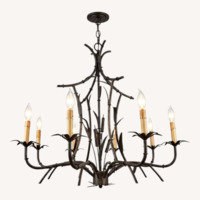Home Reserve Dark Brown Metal Ceiling Lamp