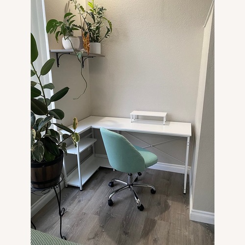 Used White Wood Desk for sale on AptDeco