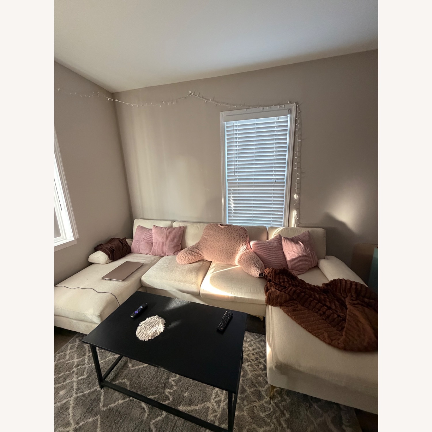 White 3+ Piece Sectional - image-1