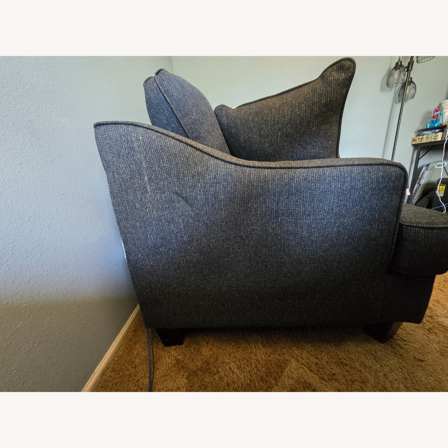nFusion Furniture Blue Fabric Loveseat - image-4