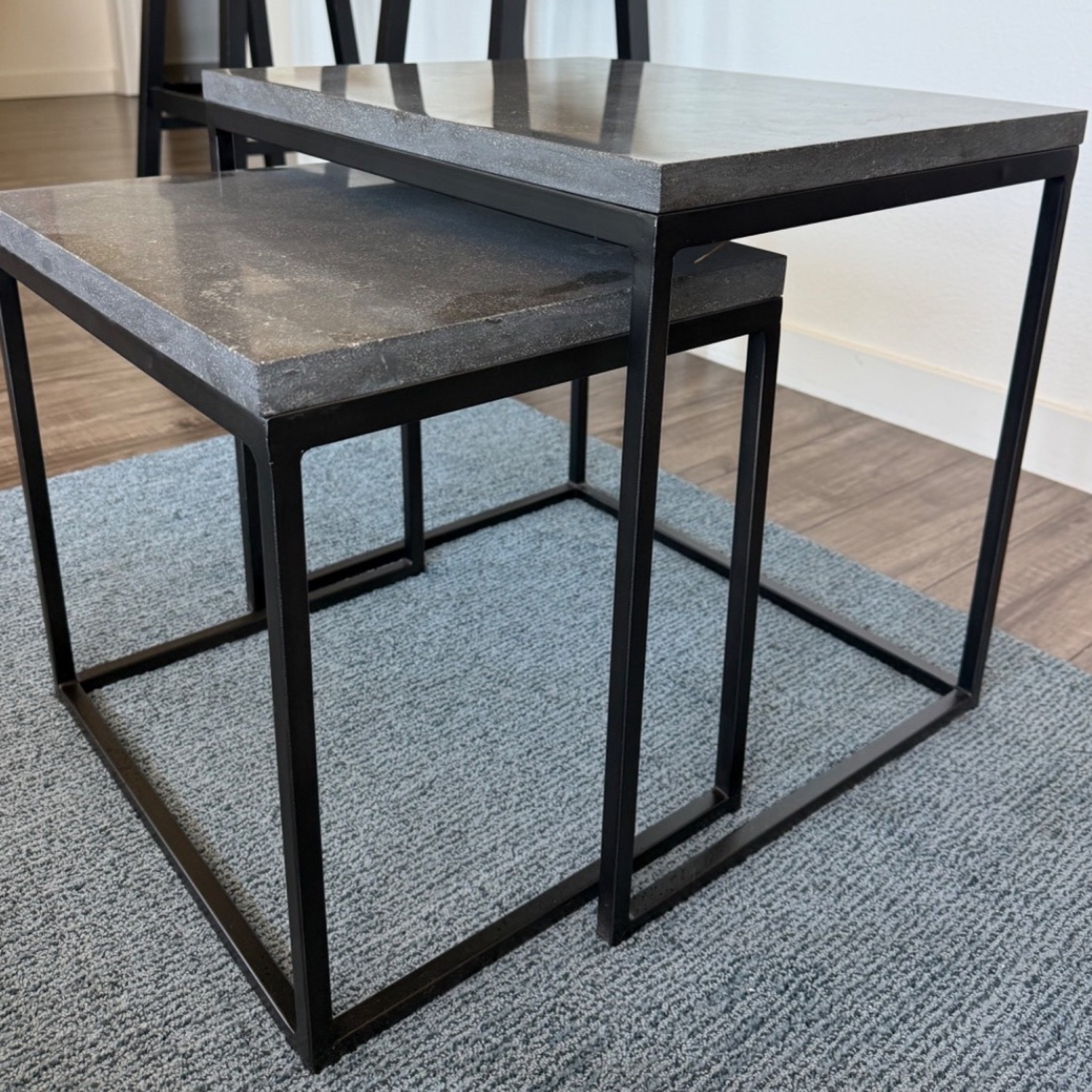 Four Hands Dark Gray Stone Side Tables - image-4