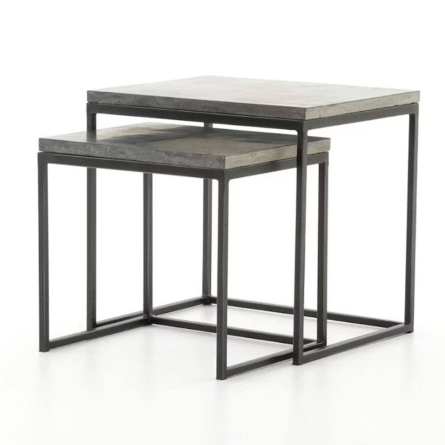 Four Hands Dark Gray Stone Side Tables - image-2