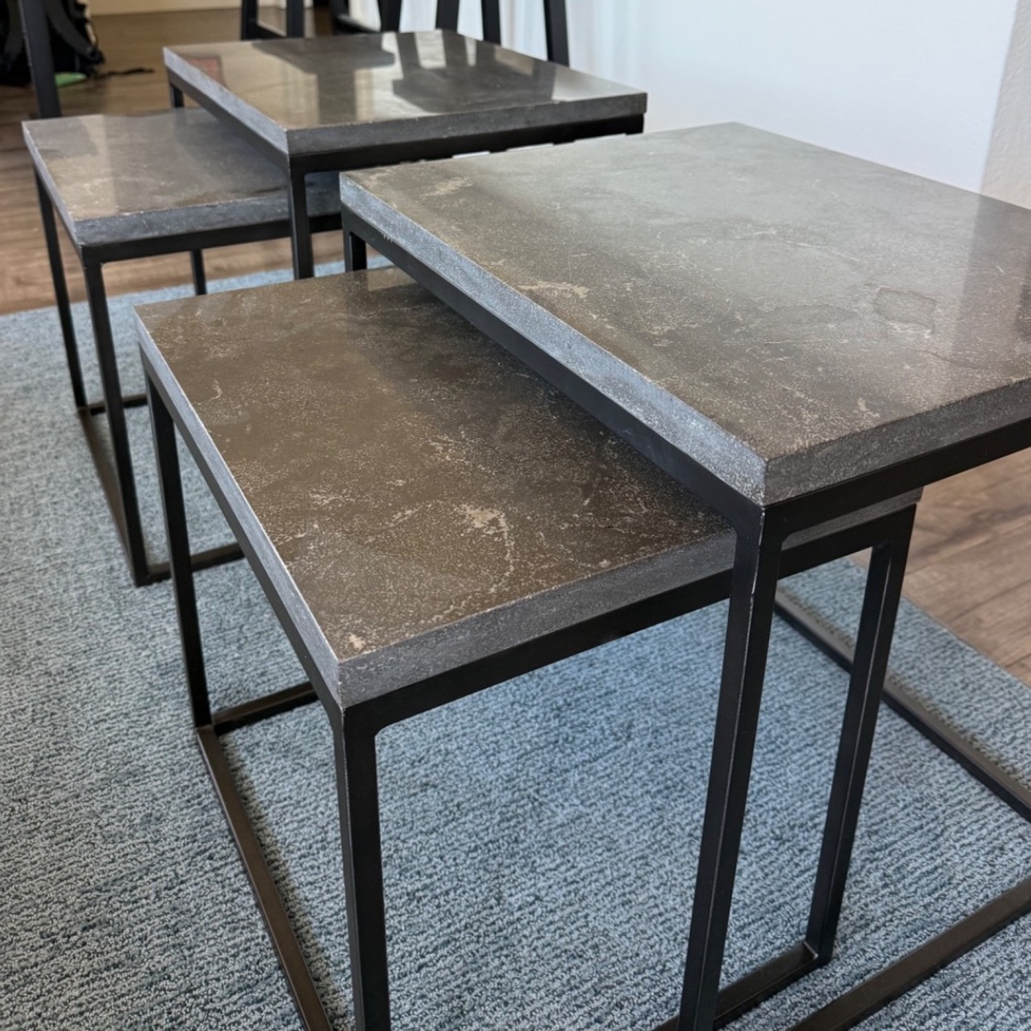 Four Hands Dark Gray Stone Side Tables - image-3