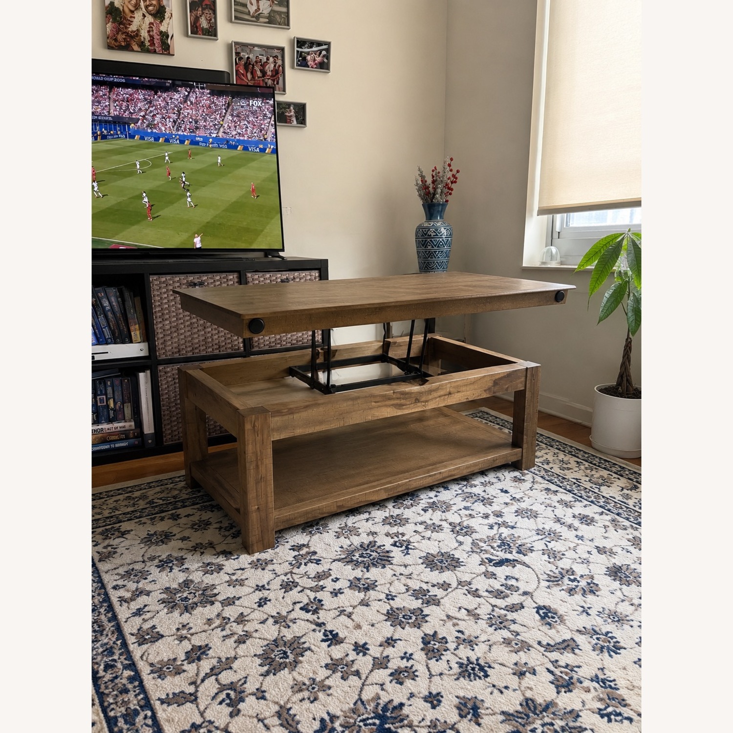 Sonoma Natural Lift-Top Storage Coffee Table - image-3
