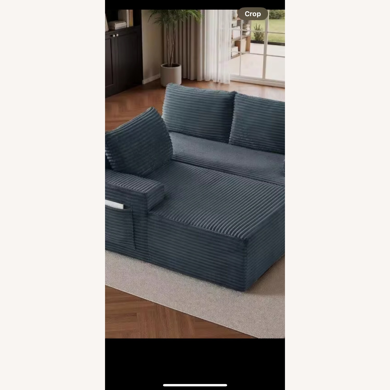 96 Sectional Couch, L shaped Chaise - image-2