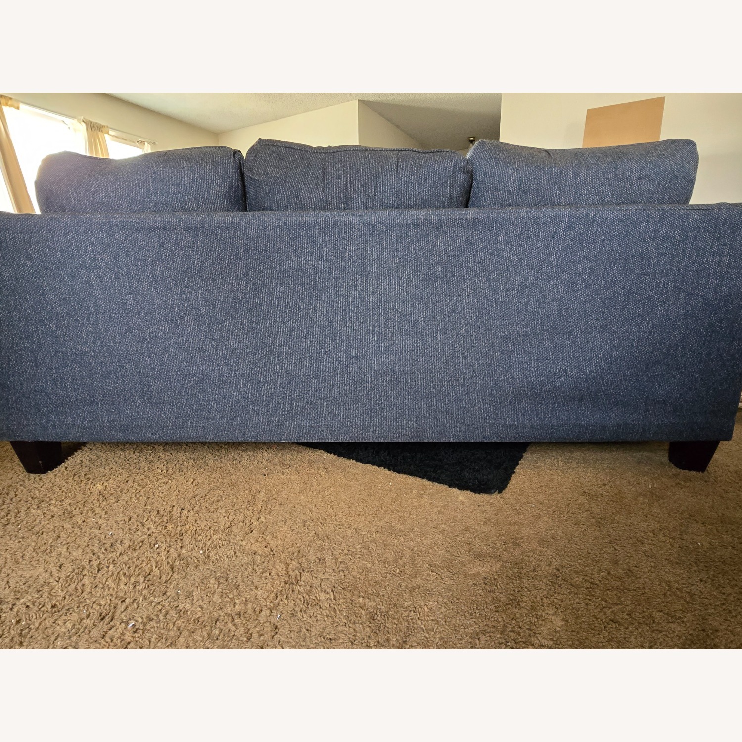 nFusion Furniture Blue Fabric 3+ Seater Sofa - image-3