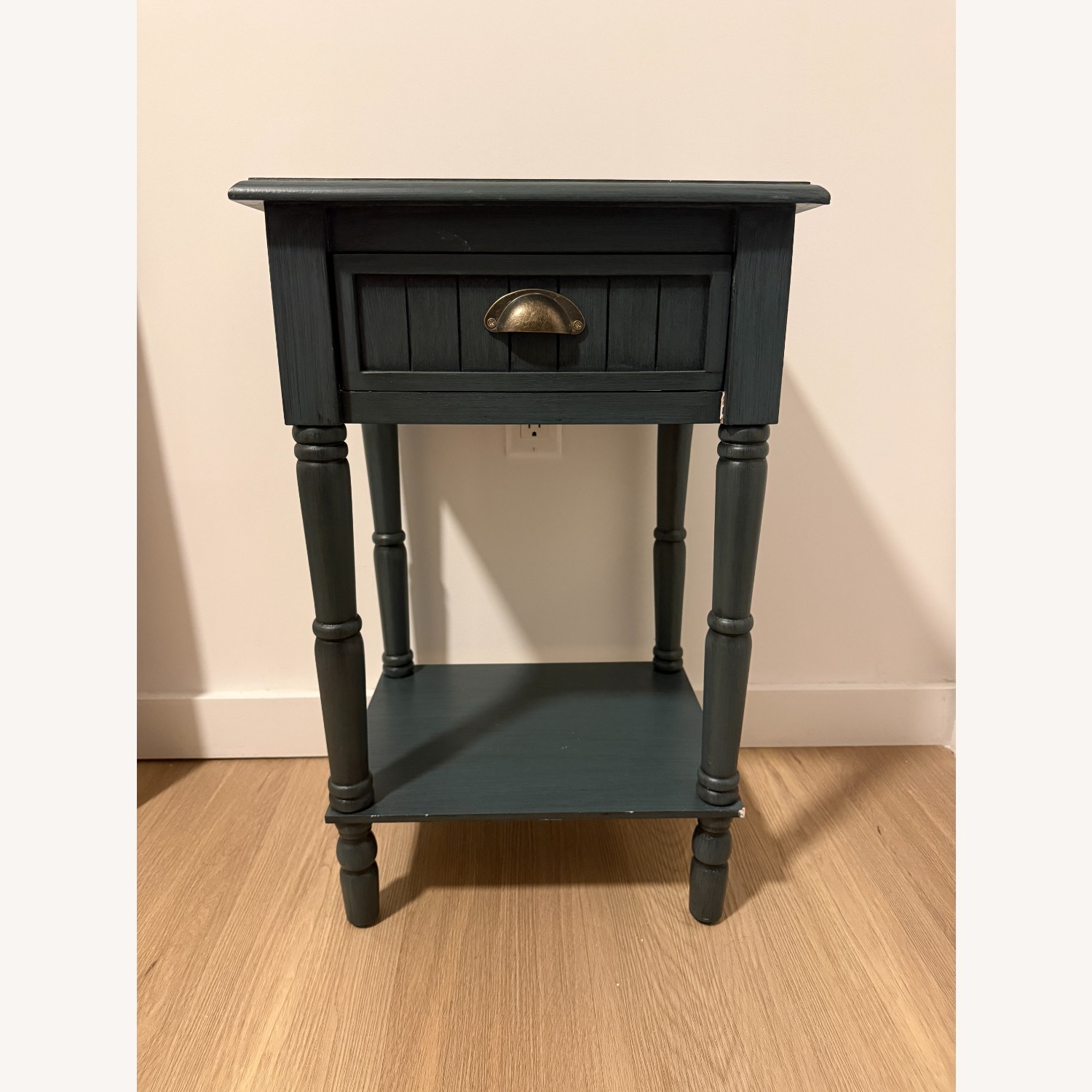Green Wood Nightstand - image-1