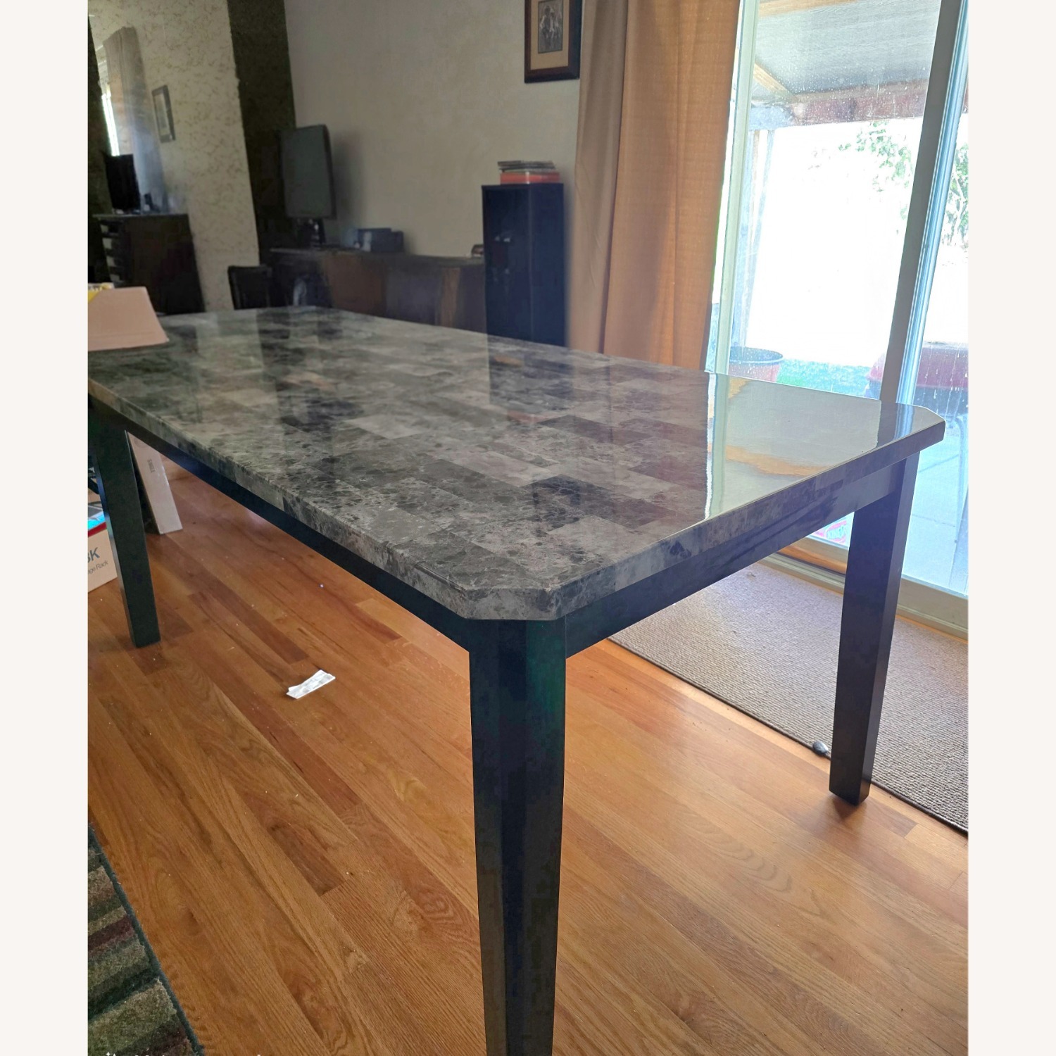 Dark Gray Wood Dining Set - image-4
