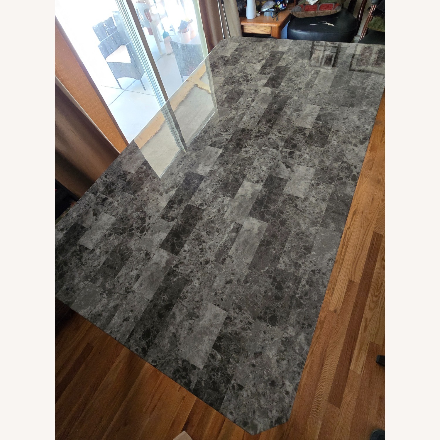 Dark Gray Wood Dining Set - image-5