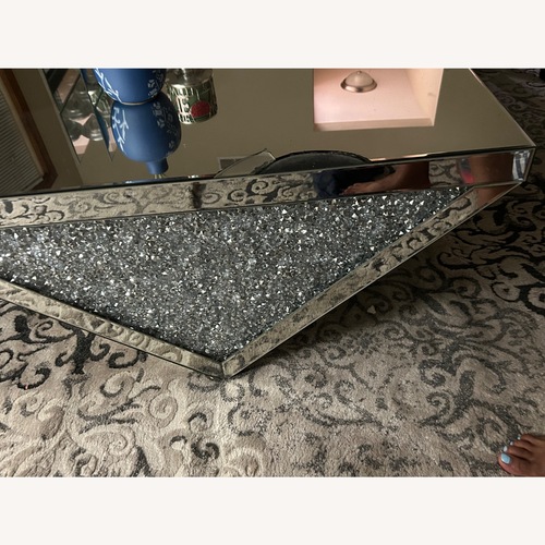 Used Vintage/Antique Silver Glass Coffee Table for sale on AptDeco