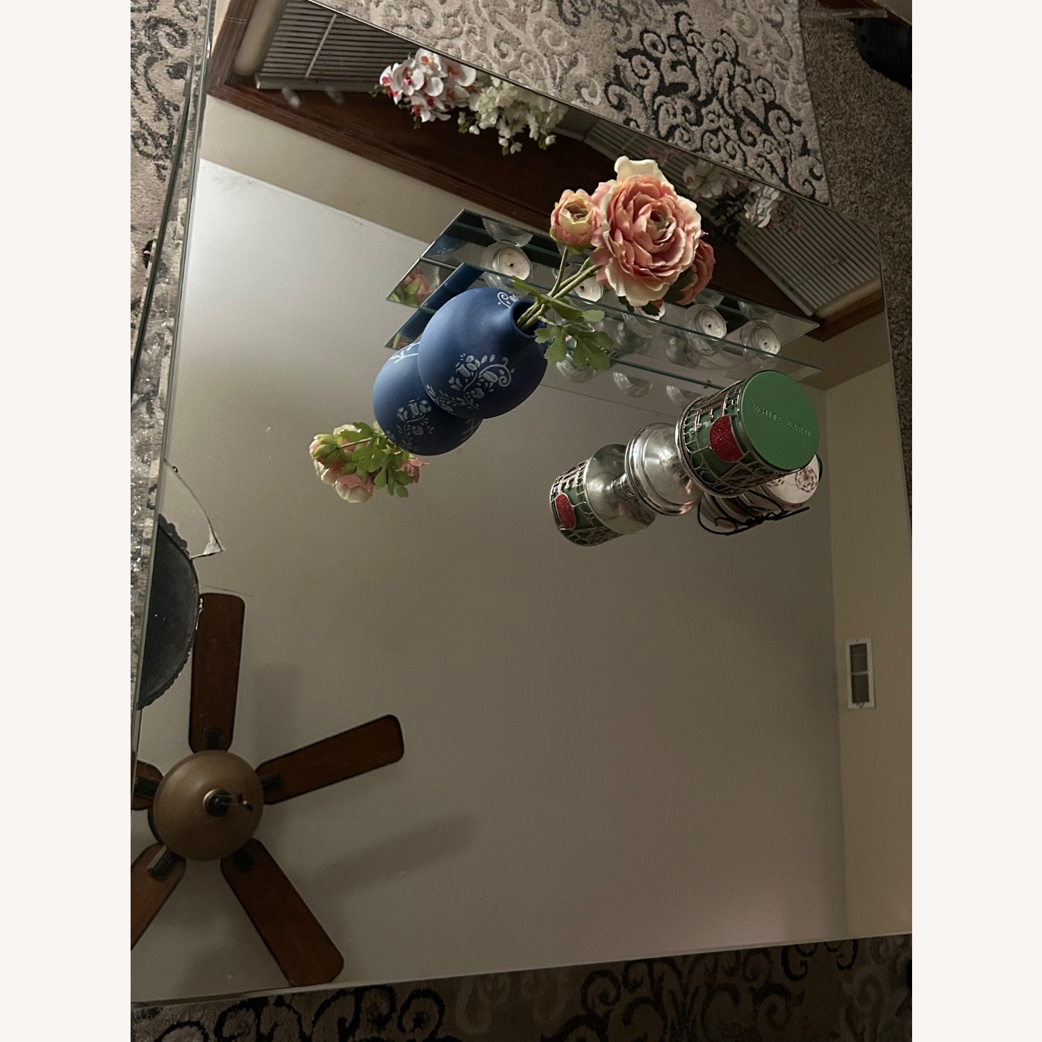 Vintage/Antique Silver Glass Coffee Table - image-3