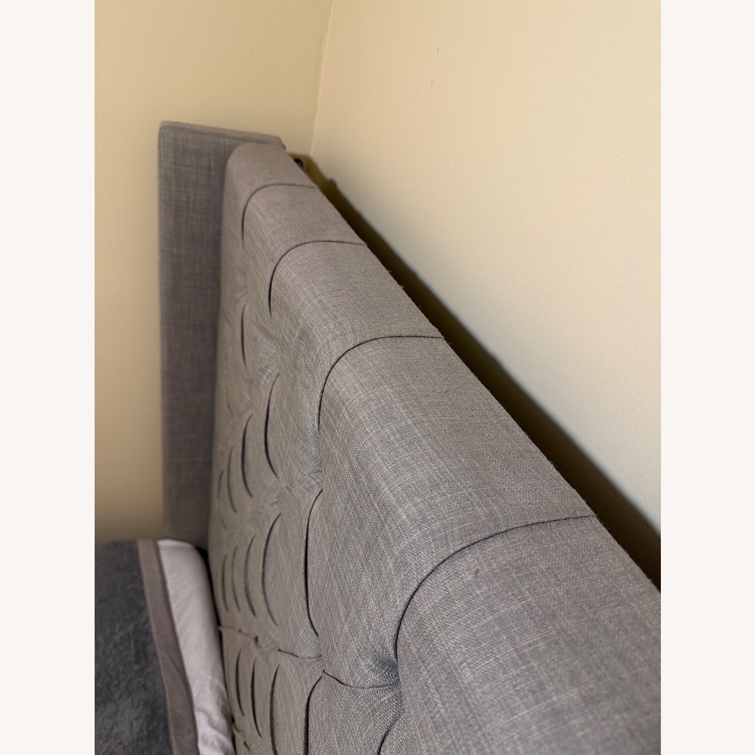 Monroe II Upholstered Grey Bed Frame - image-4