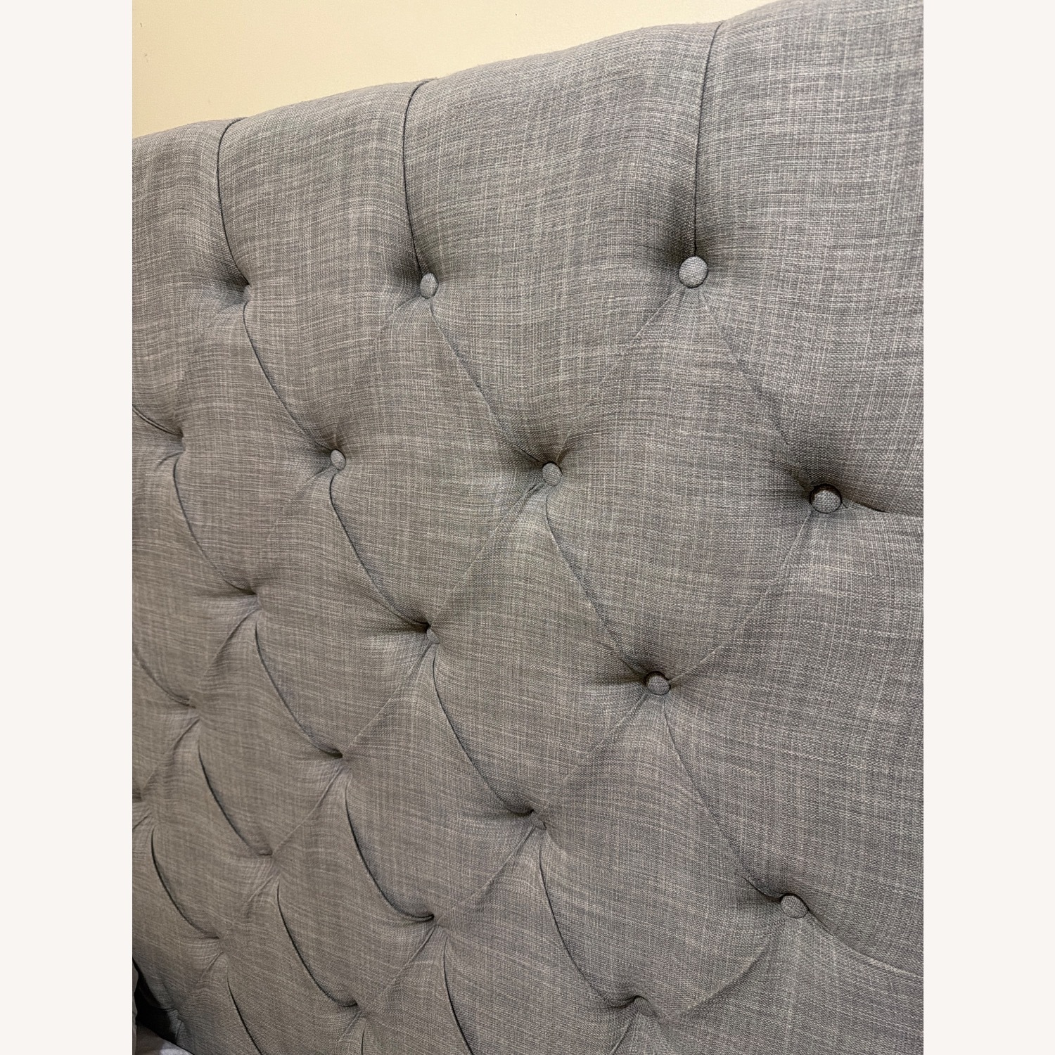 Monroe II Upholstered Grey Bed Frame - image-1