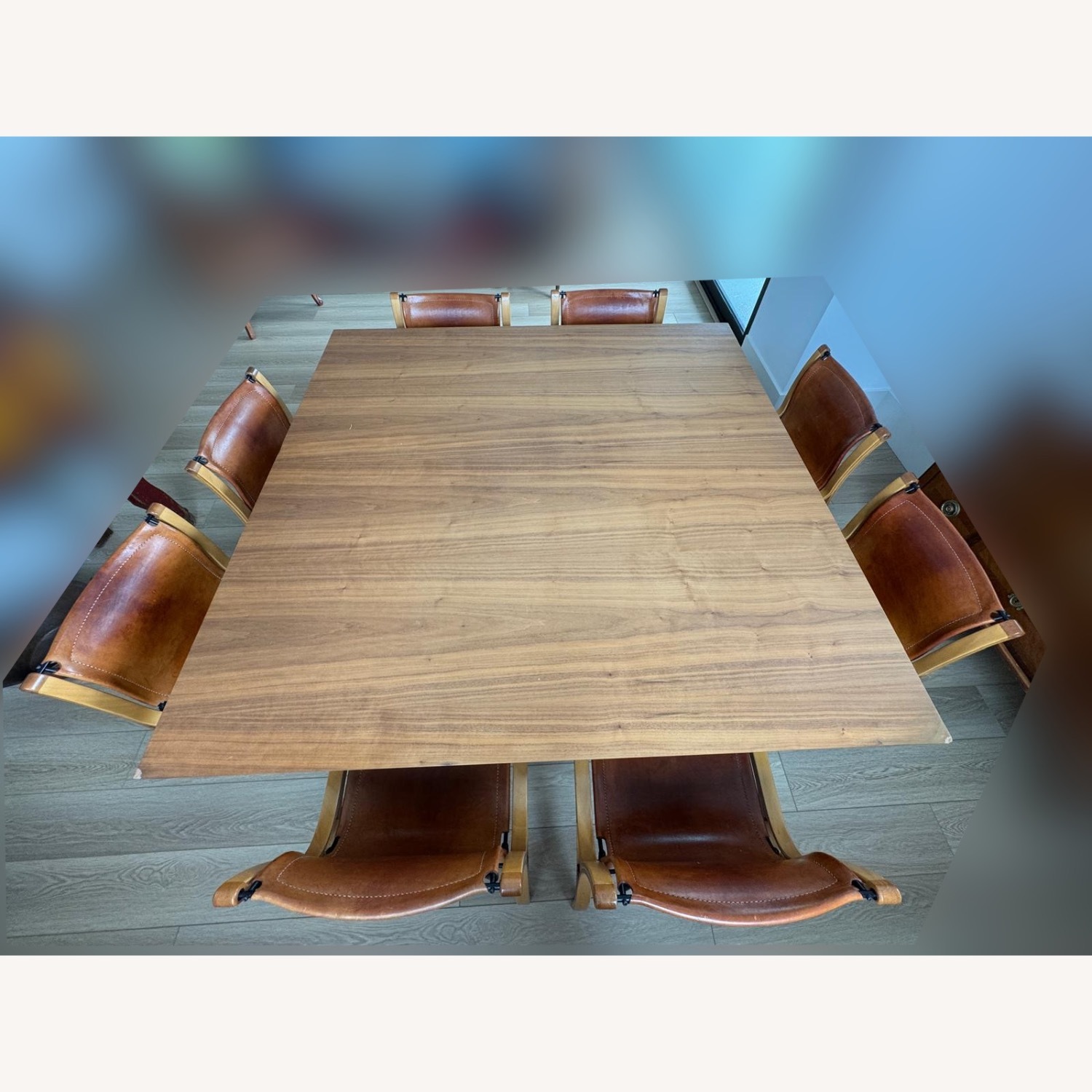 "Lastro" Light Brown Wood Veneer Dining Table - image-6