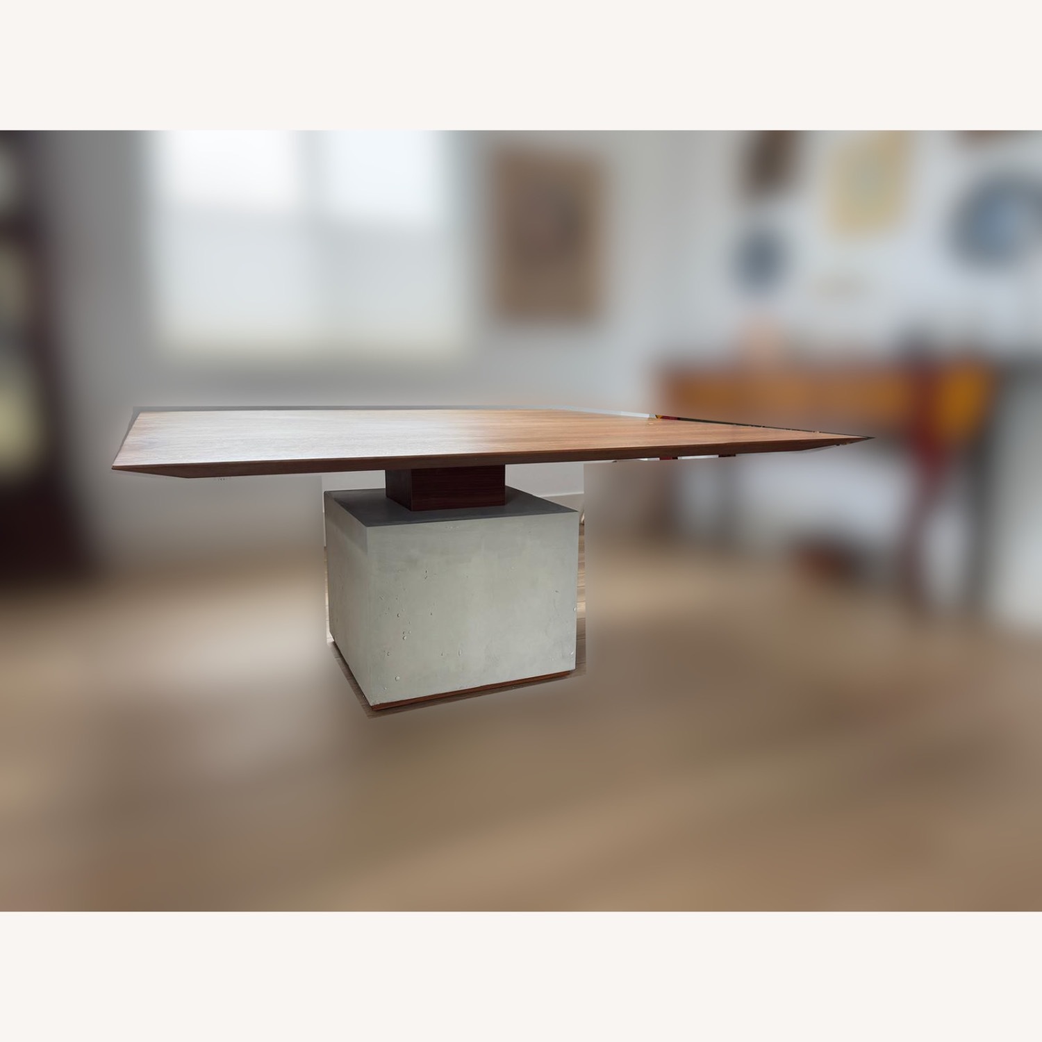 "Lastro" Light Brown Wood Veneer Dining Table - image-5