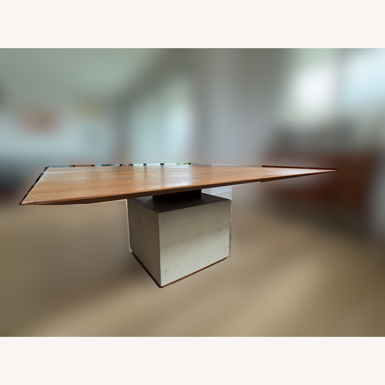 "Lastro" Light Brown Wood Veneer Dining Table - image-2