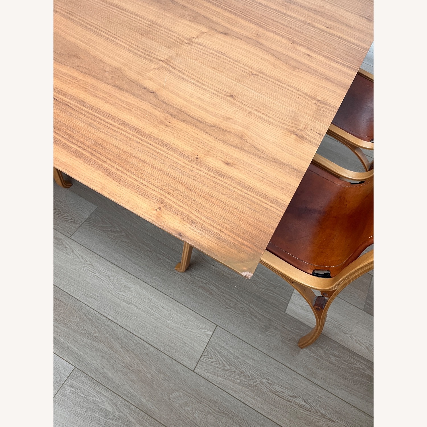 "Lastro" Light Brown Wood Veneer Dining Table - image-4