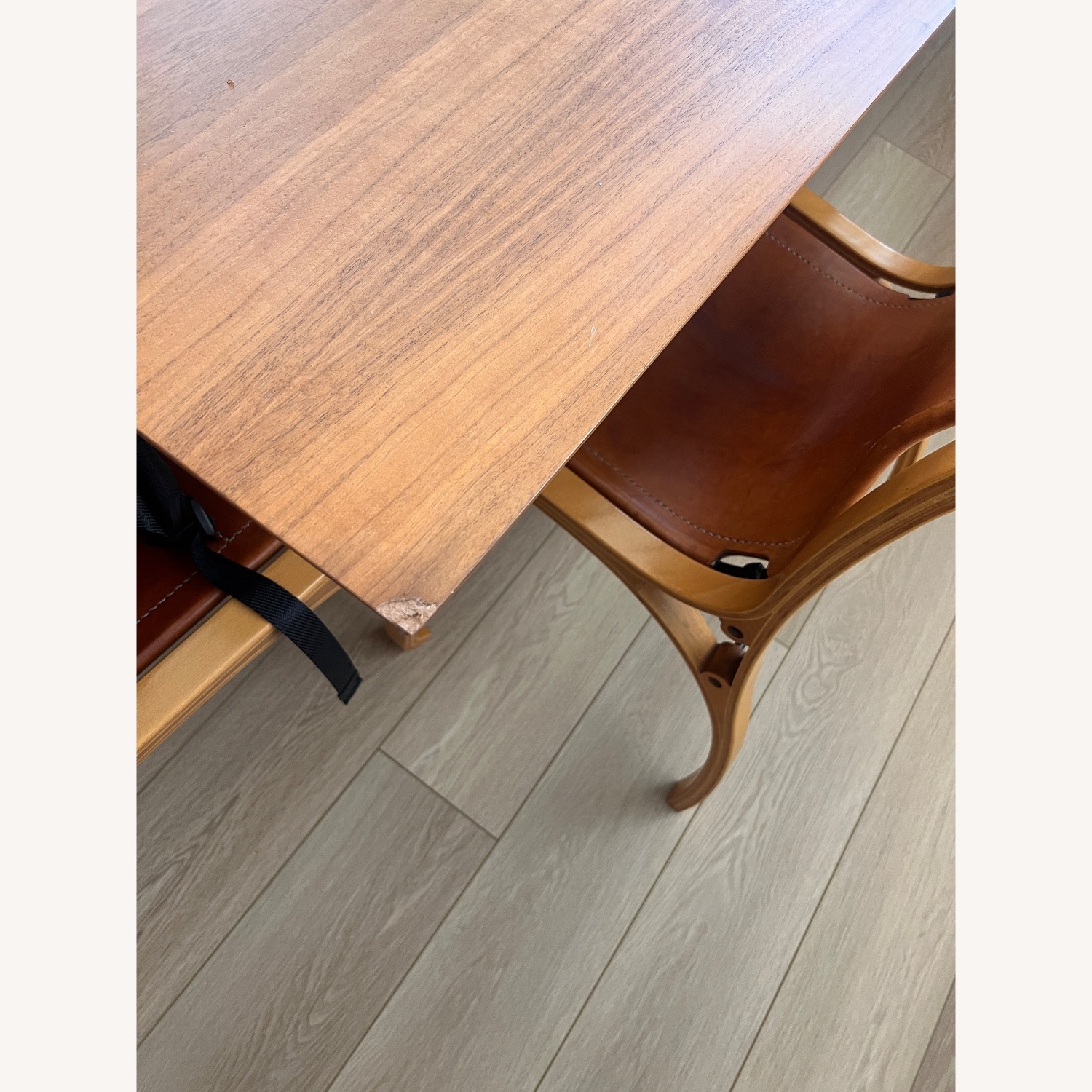 "Lastro" Light Brown Wood Veneer Dining Table - image-3