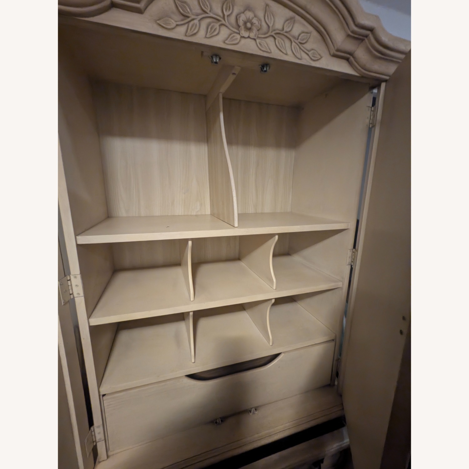 Vintage/Antique Finds Natural Wood Armoire - image-3