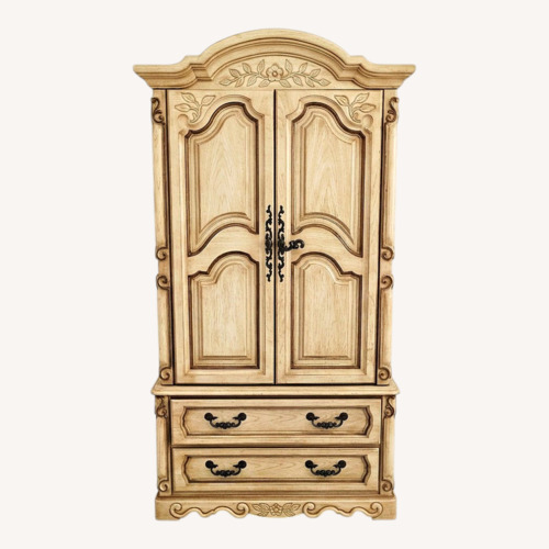 Used Vintage/Antique Finds Natural Wood Armoire for sale on AptDeco