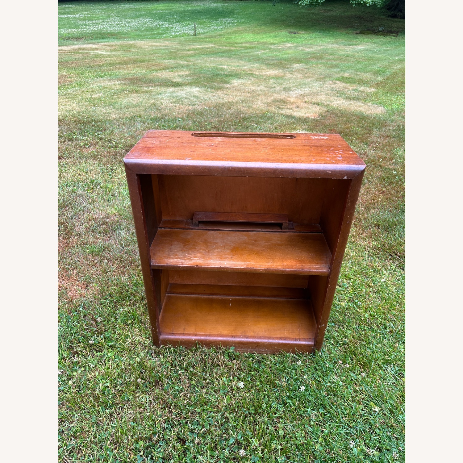 Vintage/Antique Dark Brown Wood Bookcase - image-7